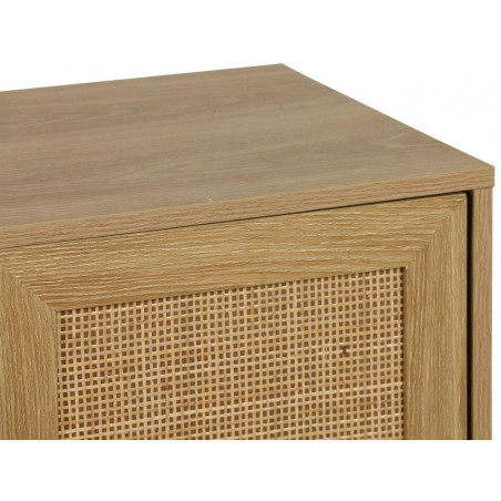 Komoda boho z szafkami Ballo 115x39cm odcienie dębu Intesi