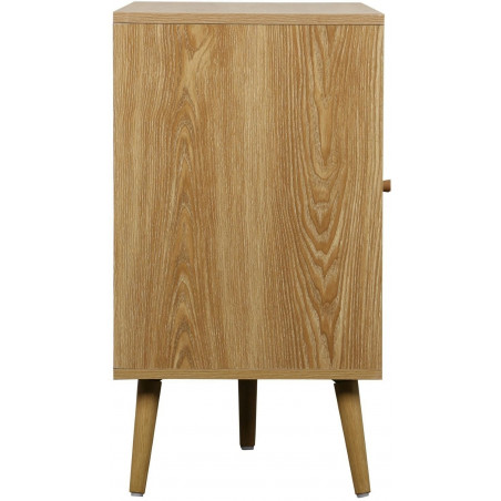 Komoda boho z szafkami Ballo 115x39cm odcienie dębu Intesi