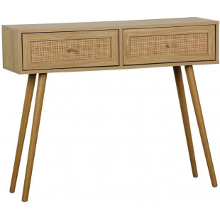 Konsola boho z szufladami Ballo 100x29cm odcienie dębu Intesi