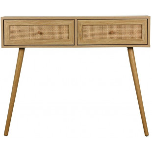 Konsola boho z szufladami Ballo 100x29cm odcienie dębu Intesi