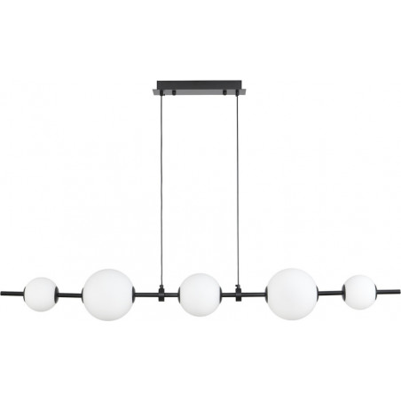 Lampa wisząca szklana podłużna Mila LED 140cm biało-czarna Step Into Design