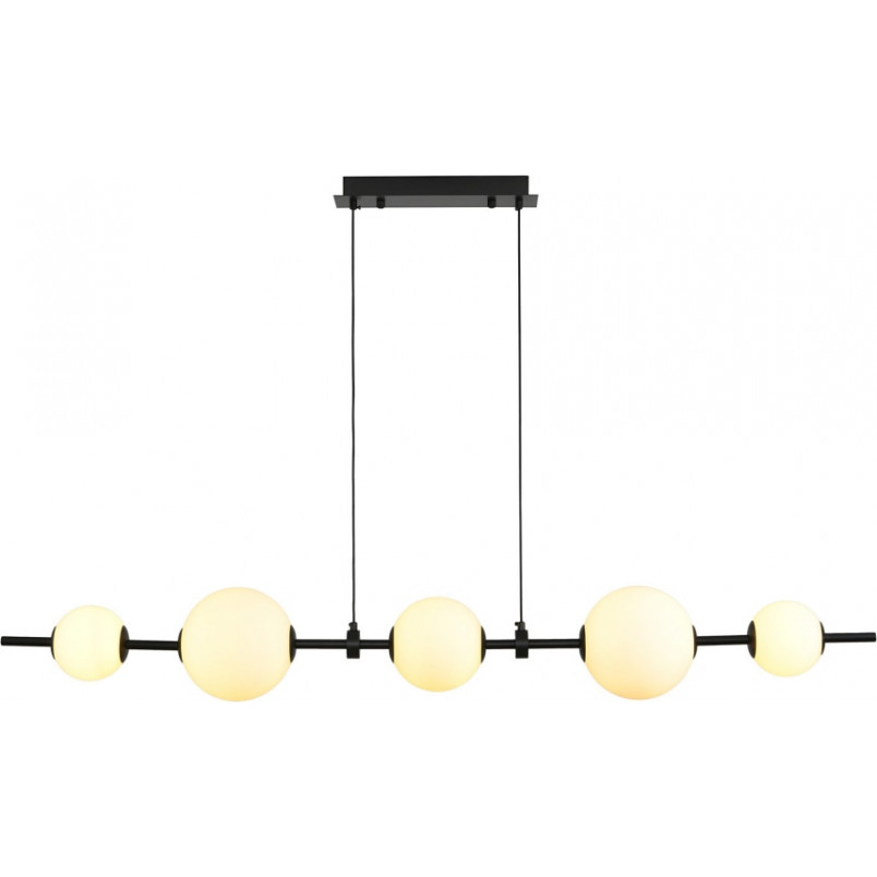 Lampa wisząca szklana podłużna Mila LED 140cm biało-czarna Step Into Design