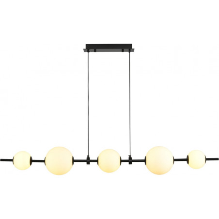 Lampa wisząca szklana podłużna Mila LED 140cm biało-czarna Step Into Design