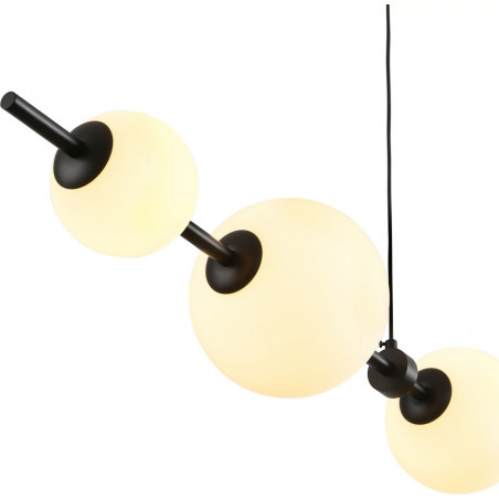 Lampa wisząca szklana podłużna Mila LED 140cm biało-czarna Step Into Design