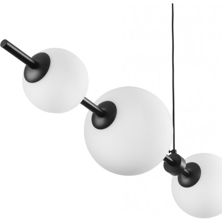 Lampa wisząca szklana podłużna Mila LED 140cm biało-czarna Step Into Design