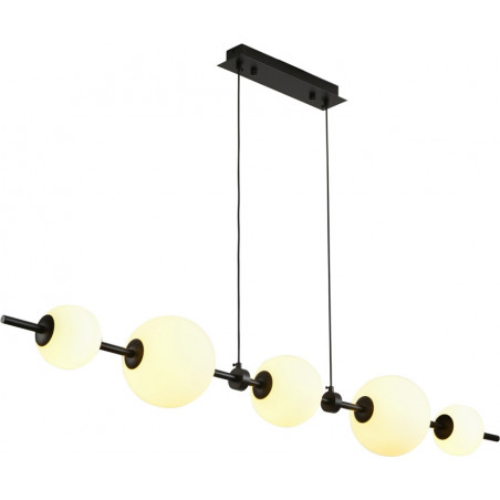 Lampa wisząca szklana podłużna Mila LED 140cm biało-czarna Step Into Design