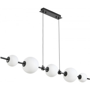 Lampa wisząca szklana podłużna Mila LED 140cm biało-czarna Step Into Design