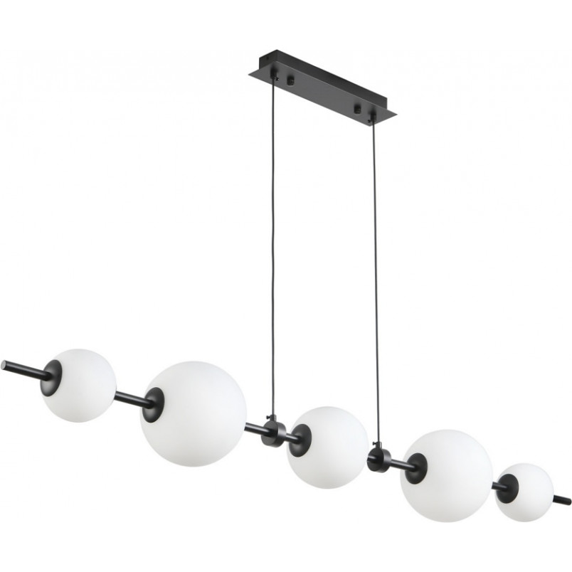 Lampa wisząca szklana podłużna Mila LED 140cm biało-czarna Step Into Design