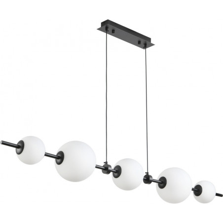 Lampa wisząca szklana podłużna Mila LED 140cm biało-czarna Step Into Design