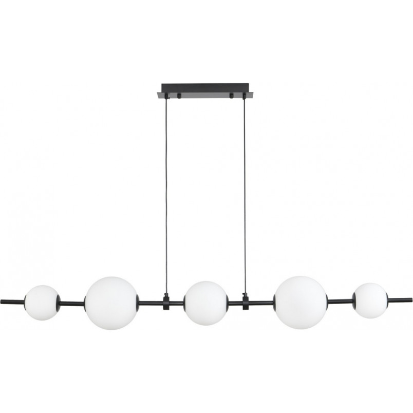 Lampa wisząca szklana podłużna Mila LED 140cm biało-czarna Step Into Design