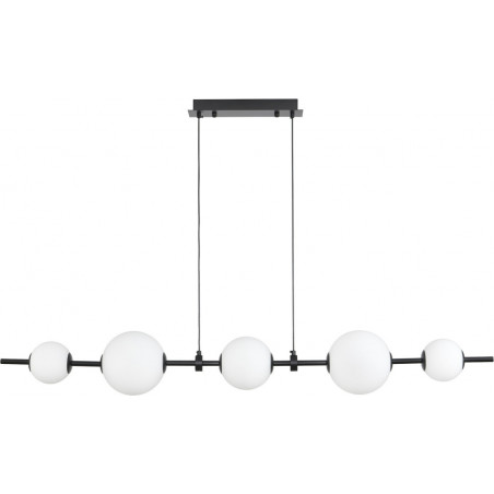 Lampa wisząca szklana podłużna Mila LED 140cm biało-czarna Step Into Design
