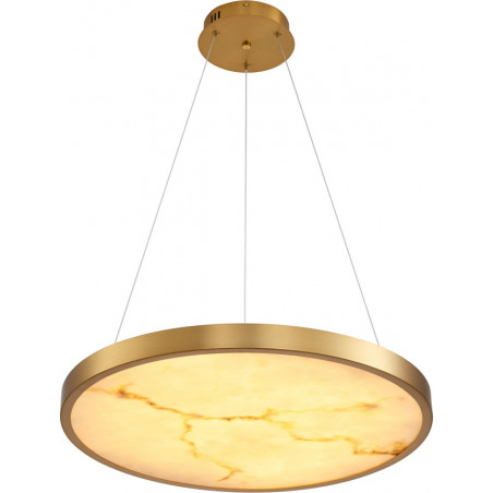 Lampa wisząca okrągła glamour Alchemy LED 60cm złoty / alabaster Step Into Design