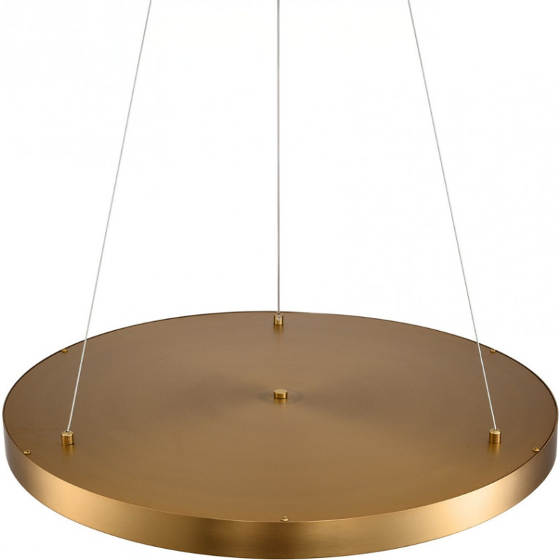 Lampa wisząca okrągła glamour Alchemy LED 60cm złoty / alabaster Step Into Design