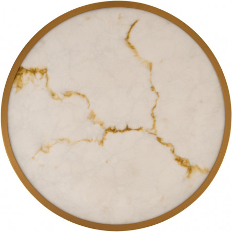 Lampa wisząca okrągła glamour Alchemy LED 60cm złoty / alabaster Step Into Design