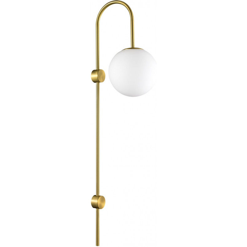 Kinkiet szklana kula na wysięgniku Dante 78cm biało-złoty Step Into Design Kinkiet szklana kula na wysięgniku Dante 78cm biało-złoty Step Into Design