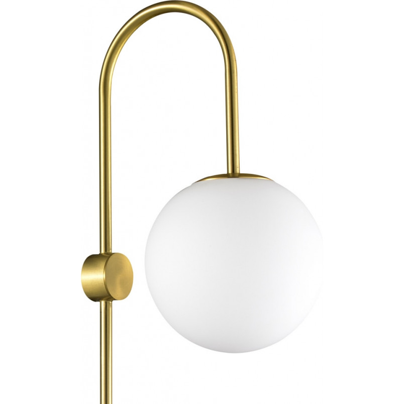 Kinkiet szklana kula na wysięgniku Dante 78cm biało-złoty Step Into Design