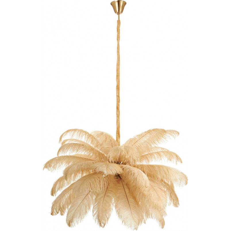 Lampa wisząca z piórami Emu 100cm beżowa Step Into Design