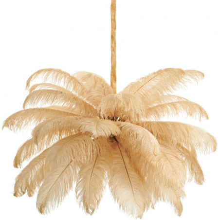 Lampa wisząca z piórami Emu 100cm beżowa Step Into Design