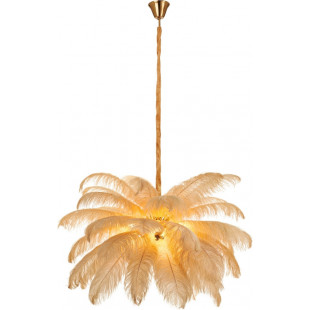 Lampa wisząca z piórami Emu 100cm beżowa Step Into Design