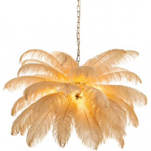 Lampa wisząca z piórami Emu 100cm beżowa Step Into Design