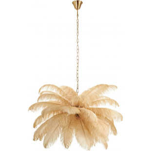 Lampa wisząca z piórami Emu 100cm beżowa Step Into Design