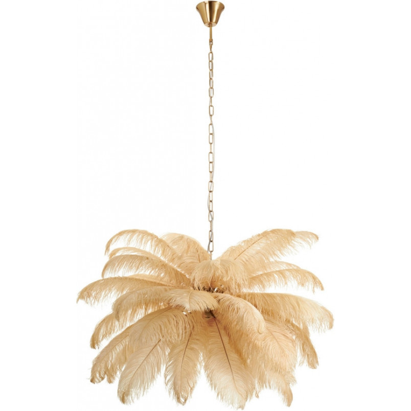 Lampa wisząca z piórami Emu 100cm beżowa Step Into Design