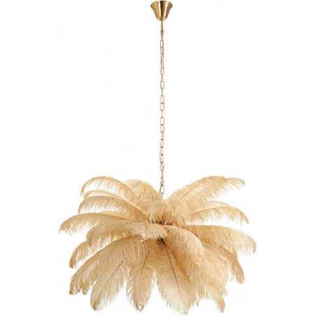 Lampa wisząca z piórami Emu 100cm beżowa Step Into Design