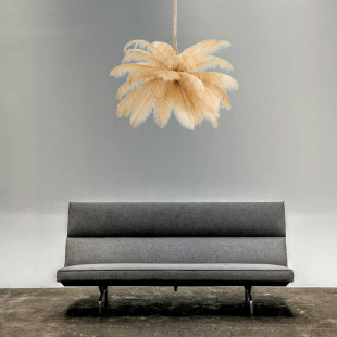 Lampa wisząca z piórami Emu 100cm beżowa Step Into Design