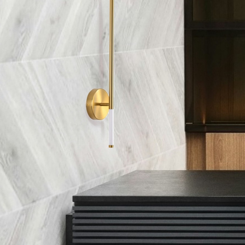 Kinkiet pionowy Fresco LED 95cm złoty Step Into Design