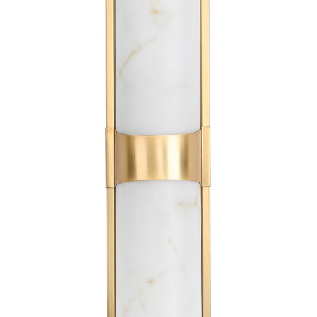 Kinkiet pionowy marmurowy Muro LED 66cm biały marmur / mosiądz Step Into Design