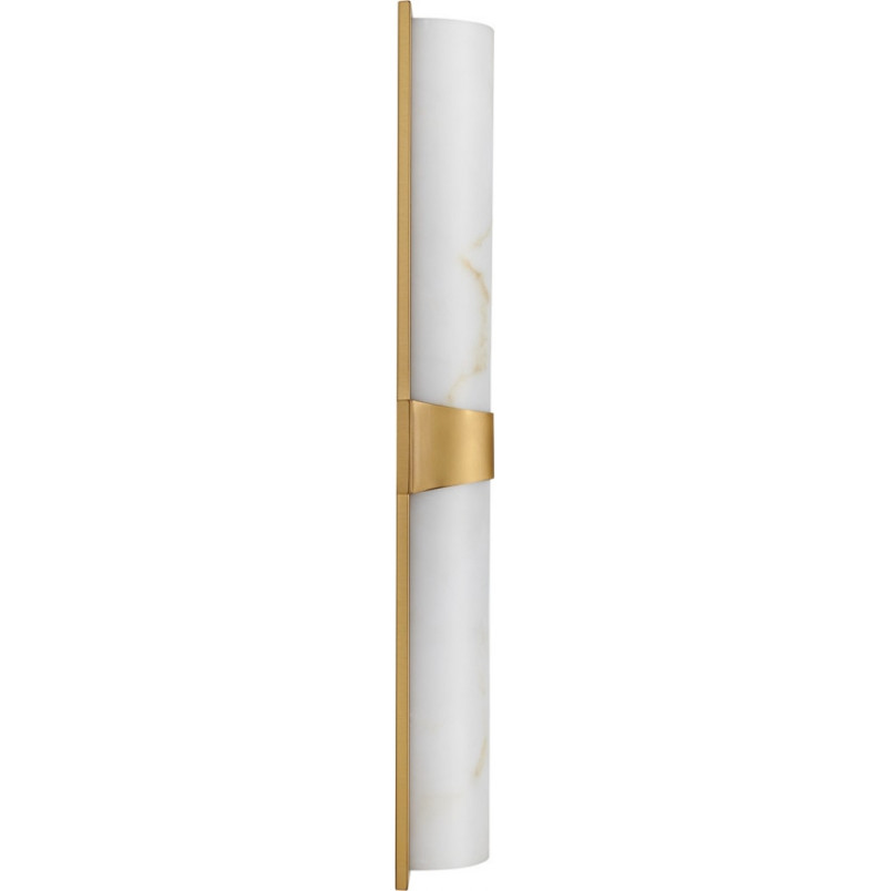 Kinkiet pionowy marmurowy Muro LED 66cm biały marmur / mosiądz Step Into Design