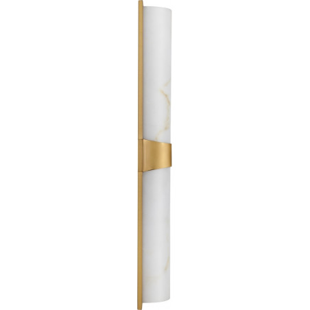 Kinkiet pionowy marmurowy Muro LED 66cm biały marmur / mosiądz Step Into Design