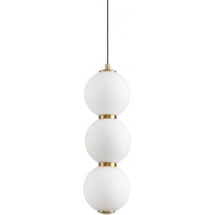 Lampa wisząca szklane kule Perla LED 12cm biało-złota Step Into Design