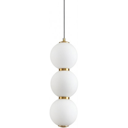 Lampa wisząca szklane kule Perla LED 12cm biało-złota Step Into Design