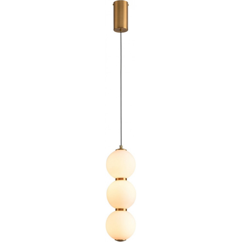 Lampa wisząca szklane kule Perla LED 12cm biało-złota Step Into Design