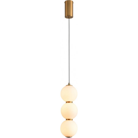 Lampa wisząca szklane kule Perla LED 12cm biało-złota Step Into Design