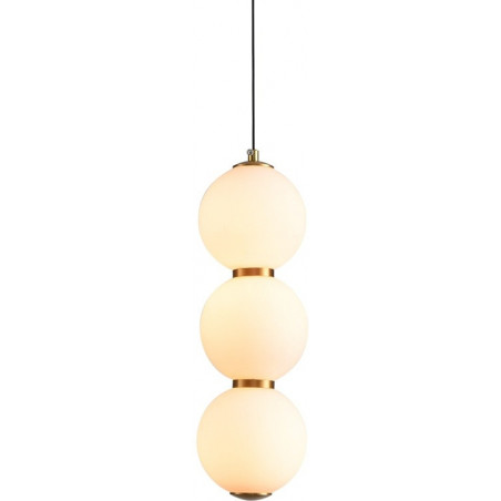 Lampa wisząca szklane kule Perla LED 12cm biało-złota Step Into Design