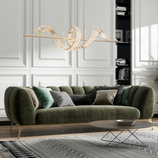 Lampa wisząca kryształowa Ritz LED 150cm złota Step Into Design