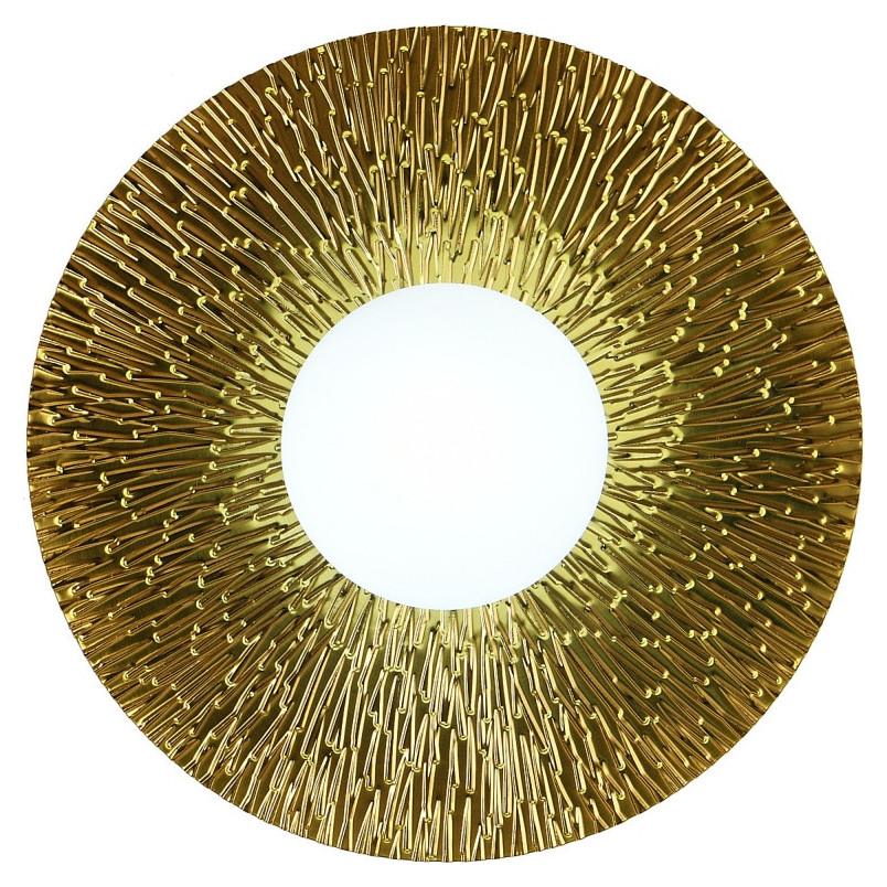 Kinkiet okrągły ze szklaną kulą Sun 35cm biało-złoty Step Into Design