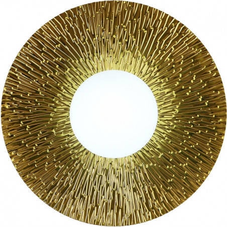 Kinkiet okrągły ze szklaną kulą Sun 35cm biało-złoty Step Into Design