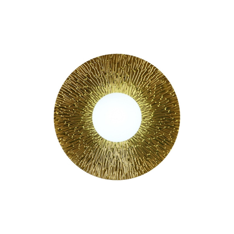 Kinkiet okrągły ze szklaną kulą Sun 35cm biało-złoty Step Into Design