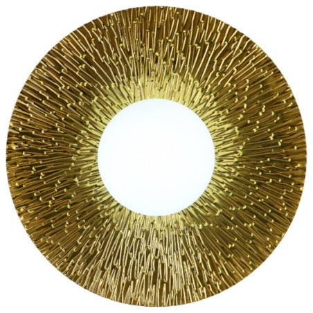 Kinkiet okrągły ze szklaną kulą Sun 35cm biało-złoty Step Into Design
