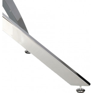 Stolik kawowy szklany glamour Amber 90cm transparentny / chrom Intesi