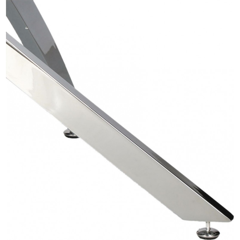 Stolik kawowy szklany glamour Amber 90cm transparentny / chrom Intesi