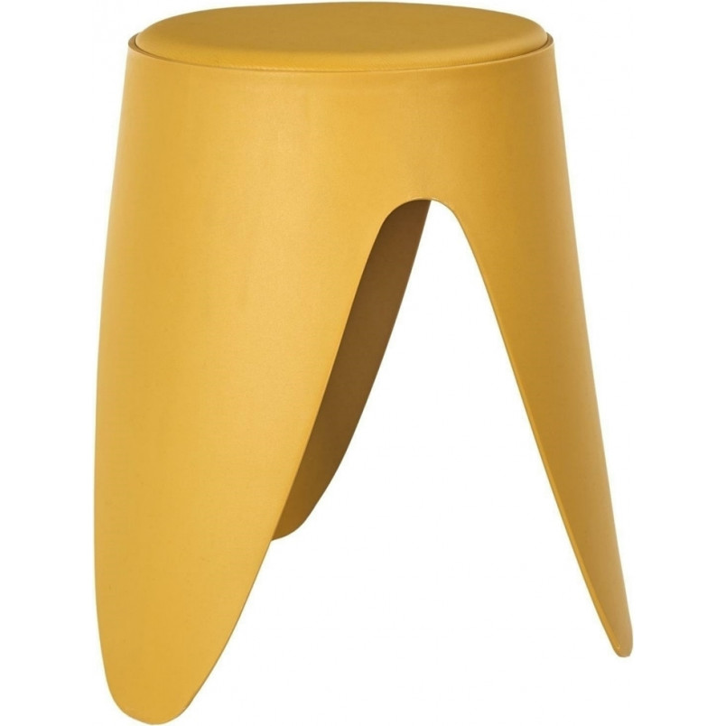 Stołek z tworzywa Eve 46cm żółty Intesi