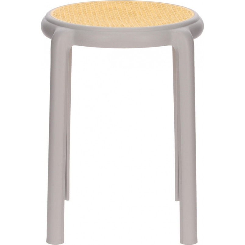 Stołek z tworzywa boho Zula 45cm szary Intesi