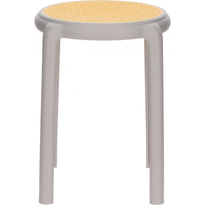 Stołek z tworzywa boho Zula 45cm szary Intesi