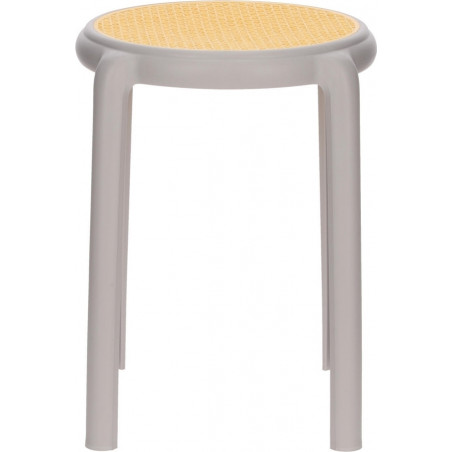 Stołek z tworzywa boho Zula 45cm szary Intesi