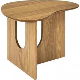Stolik z nieregularnym blatem japandi Calypso 60x48cm dąb Intesi