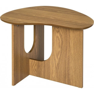 Stolik z nieregularnym blatem japandi Calypso 60x48cm dąb Intesi